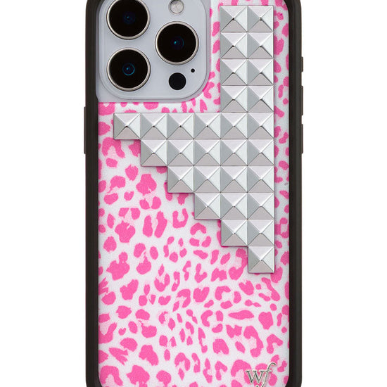 Wildflower iPhone case 15 Pro Max Pink Meow Stud Cute