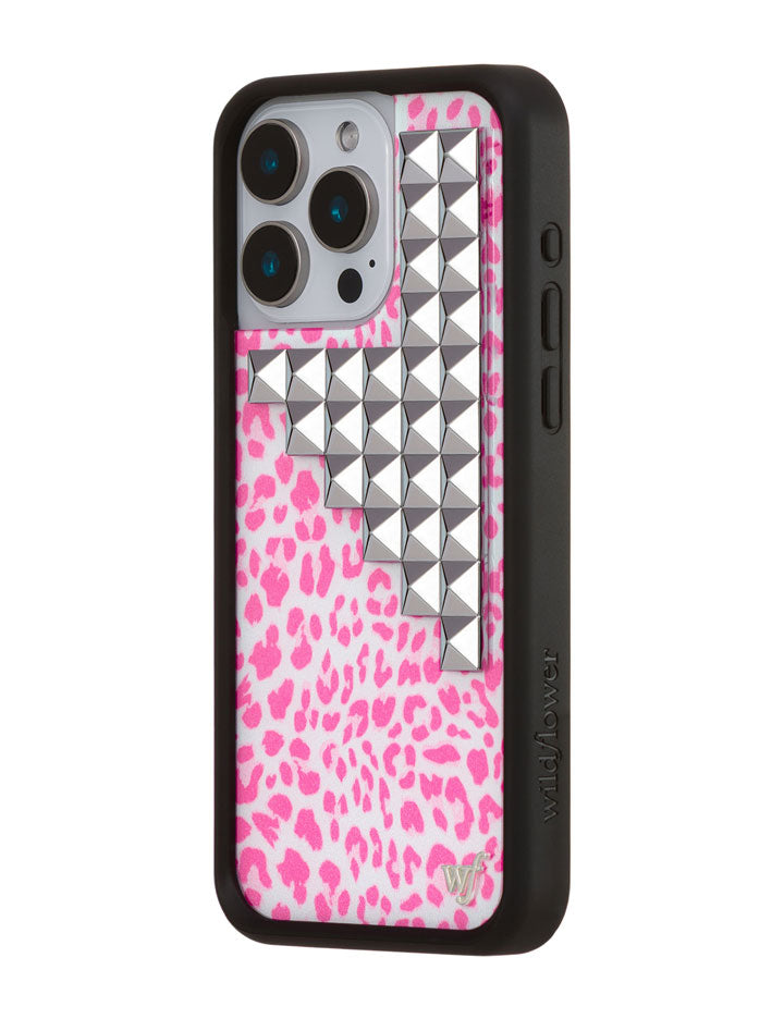 Wildflower iPhone case 15 Pro Max Pink Meow Stud Cute