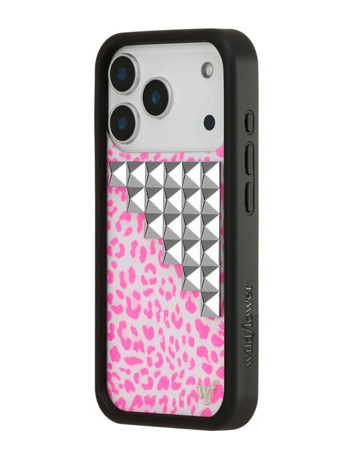 Pink Meow Stud iPhone 17 Pro Case – Wildflower Cases