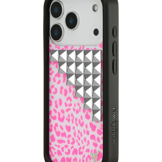 Wildflower iPhone case 17 Pro Pink Meow Stud Cute
