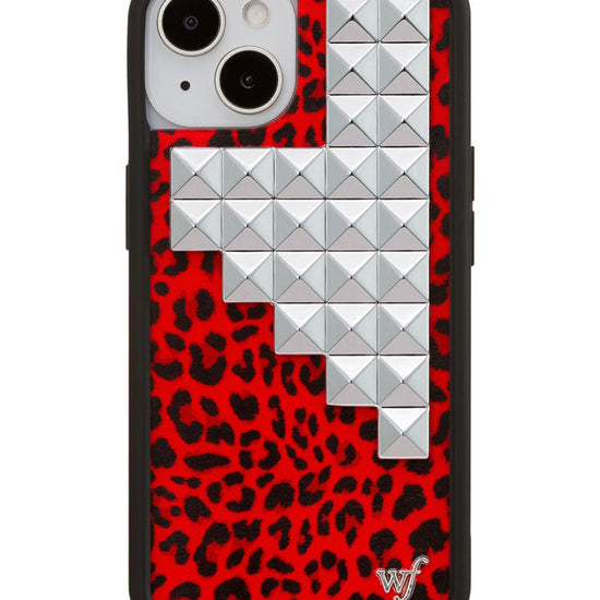 Wildflower iPhone case 13 Red Meow Stud Cute