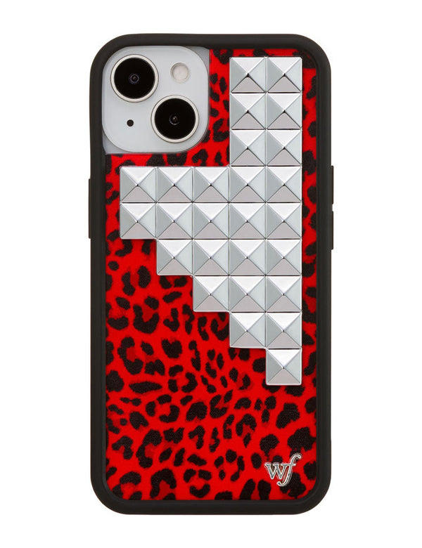 Wildflower iPhone case 13 Red Meow Stud Cute