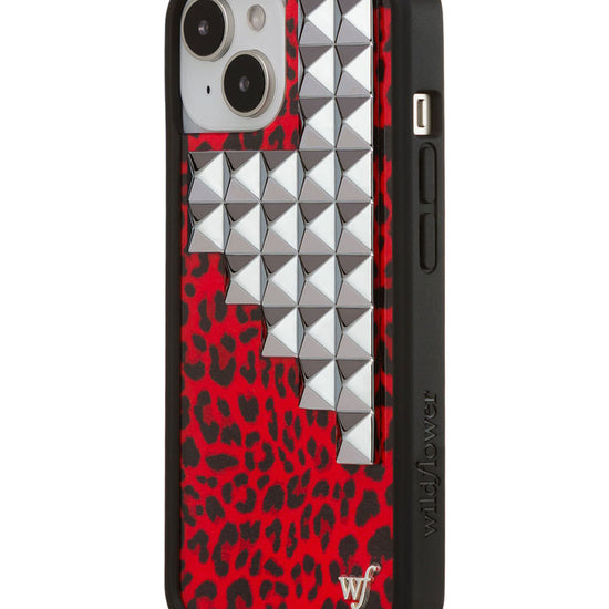 Wildflower iPhone case 13 Red Meow Stud Cute