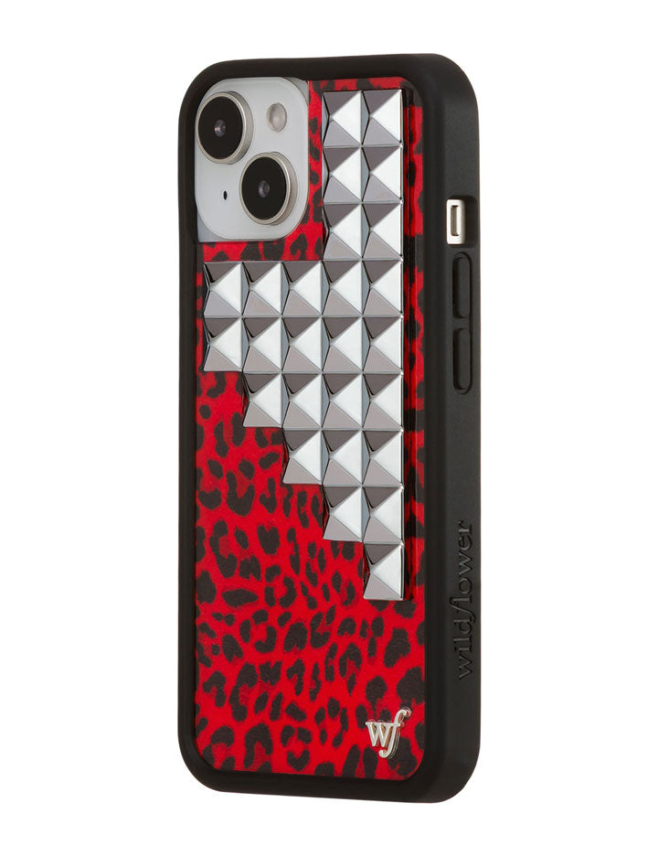 Wildflower iPhone case 14 Red Meow Stud Cute