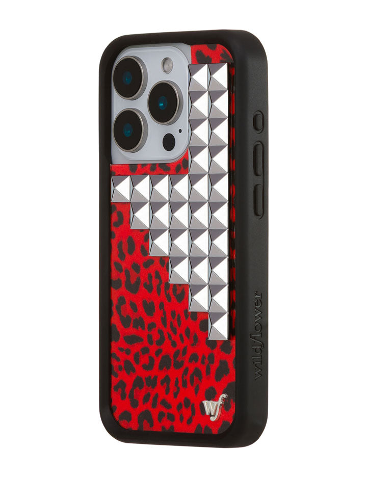 Red Meow Stud iPhone 15 Pro Case – Wildflower Cases
