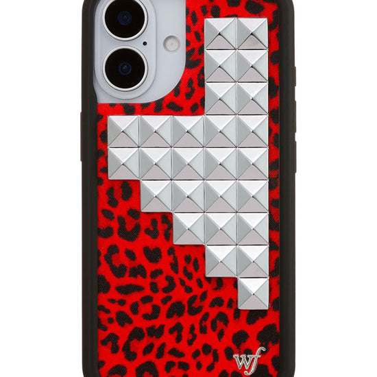 Wildflower iPhone case 16 Red Meow Stud Cute