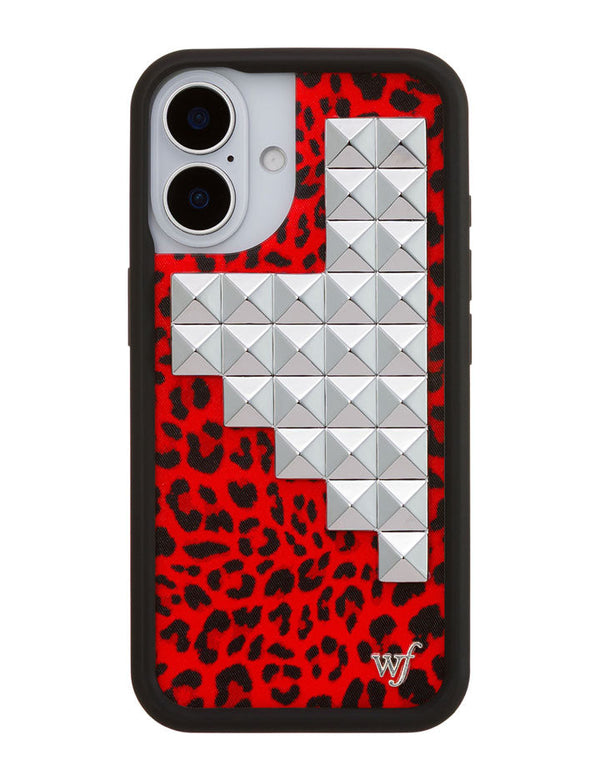 Wildflower iPhone case 16 Red Meow Stud Cute