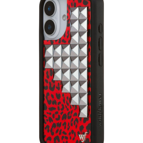 Wildflower iPhone case 16 Red Meow Stud Cute