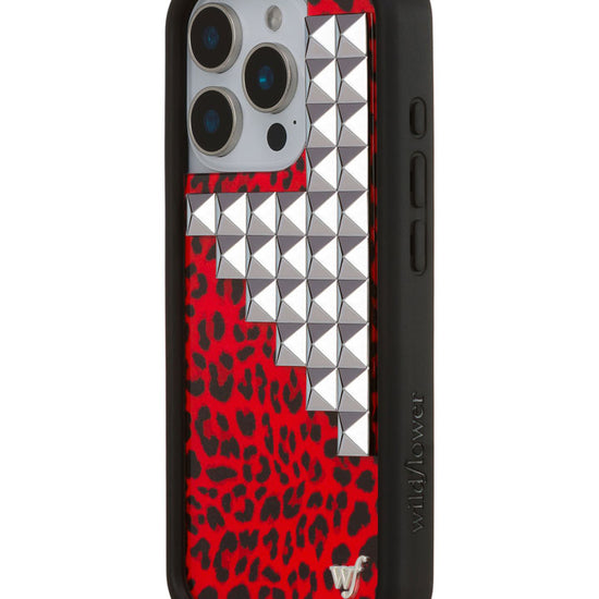 Wildflower iPhone case 16 Pro Red Meow Stud Cute