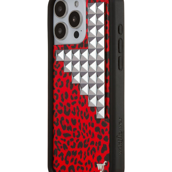 Wildflower iPhone case 16 Pro Max Red Meow Stud Cute