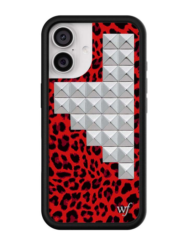 Wildflower iPhone case 17 Red Meow Stud Cute