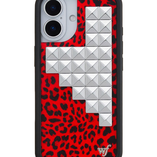 Wildflower iPhone case 17 Red Meow Stud Cute