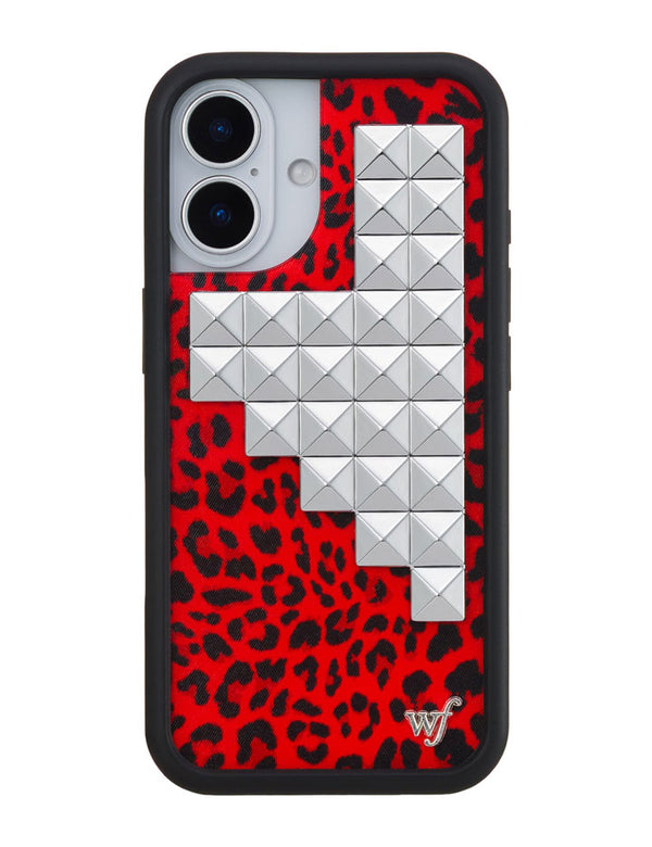 Wildflower iPhone case 17 Red Meow Stud Cute
