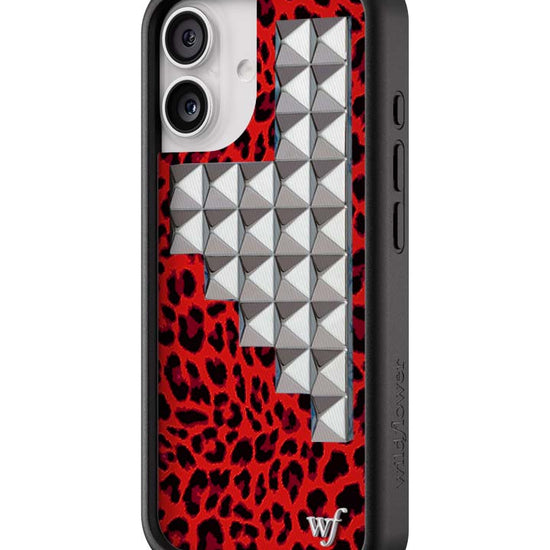 Wildflower iPhone case 17 Red Meow Stud Cute