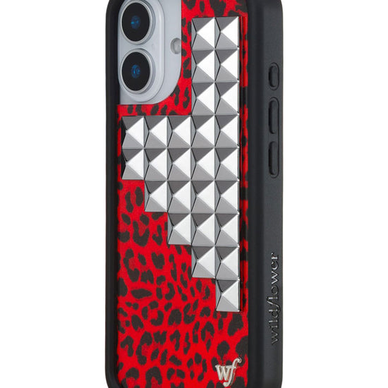 Wildflower iPhone case 17 Red Meow Stud Cute
