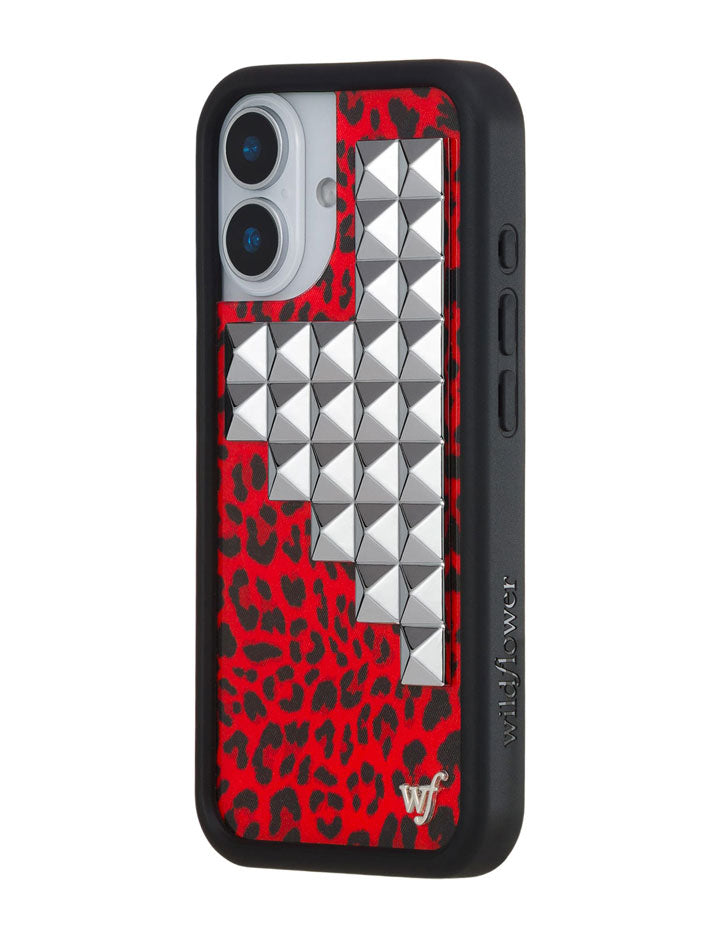 Wildflower iPhone case 17 Red Meow Stud Cute