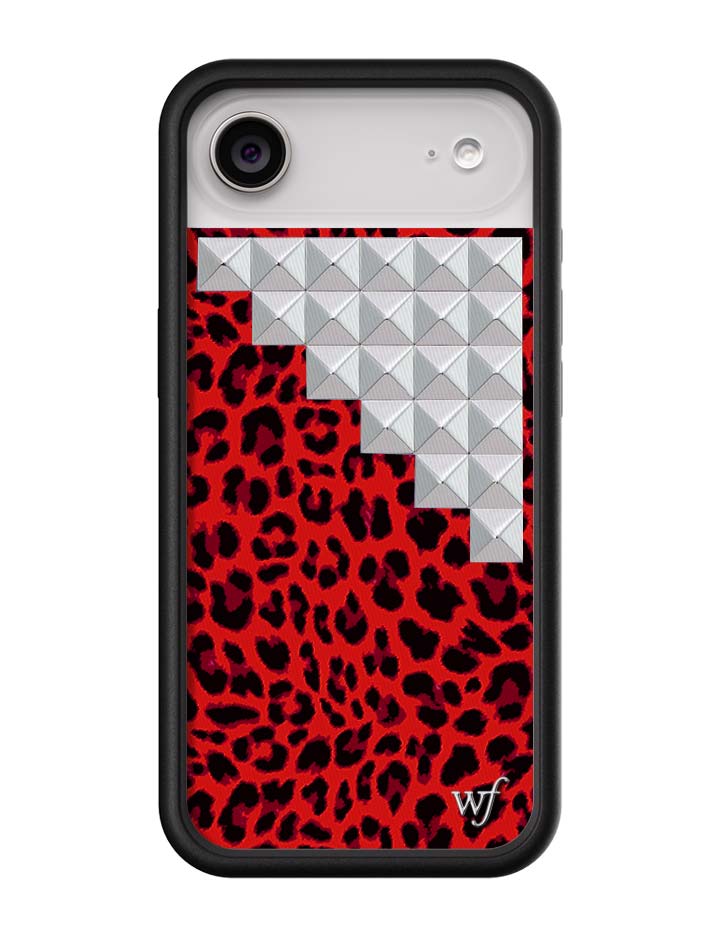 Red Meow Stud iPhone 17 Pro Case – Wildflower Cases
