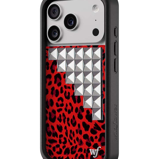 Wildflower iPhone case 17 Pro Red Meow Stud Cute