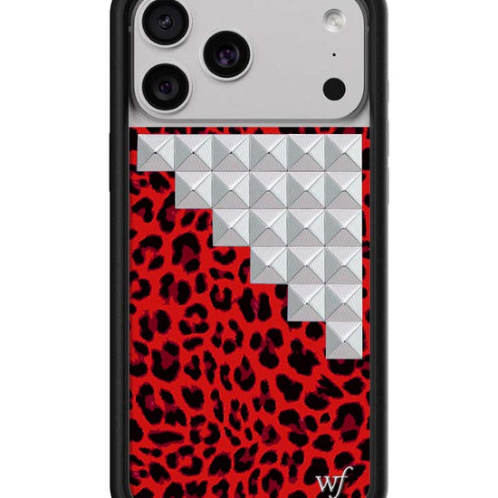 Wildflower iPhone case 17 Pro Max Red Meow Stud Cute