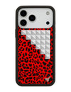 Wildflower iPhone case 17 Pro Max Red Meow Stud Cute