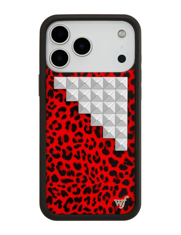 Wildflower iPhone case 17 Pro Max Red Meow Stud Cute