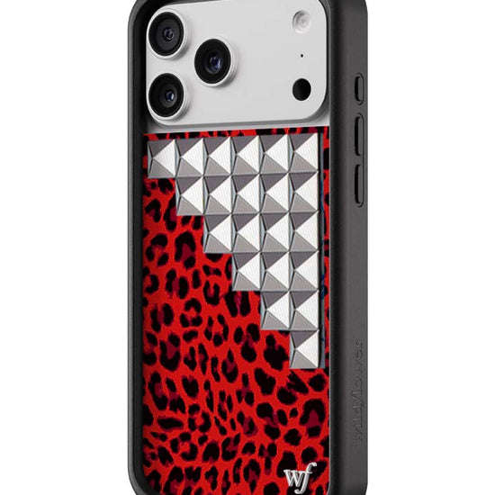 Wildflower iPhone case 17 Pro Max Red Meow Stud Cute