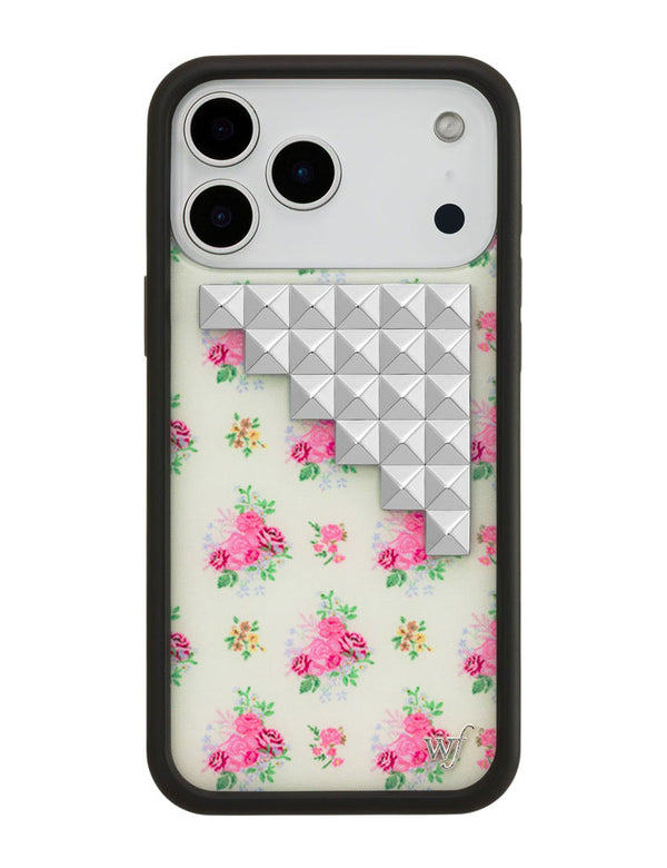 Wildflower iPhone case 17 Pro Max Vintage Floral Stud Cute