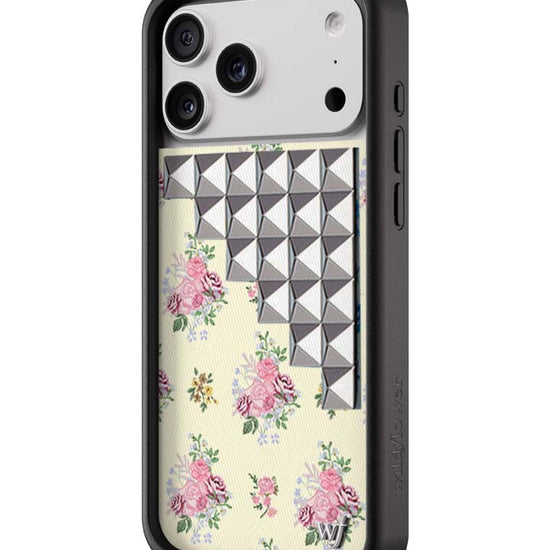 Wildflower iPhone case 17 Pro Max Vintage Floral Stud Cute