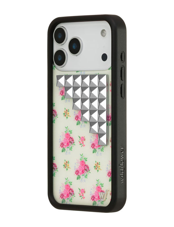 Wildflower iPhone case 17 Pro Max Vintage Floral Stud Cute