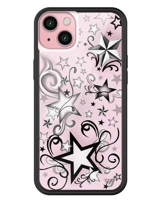 wildflower star tattoo iphone 15plus case