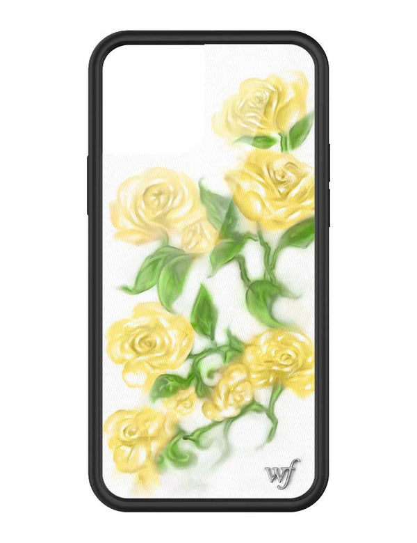 Wildflower iPhone case 12/12 Pro Yellow Roses Flowers Yellow Cute