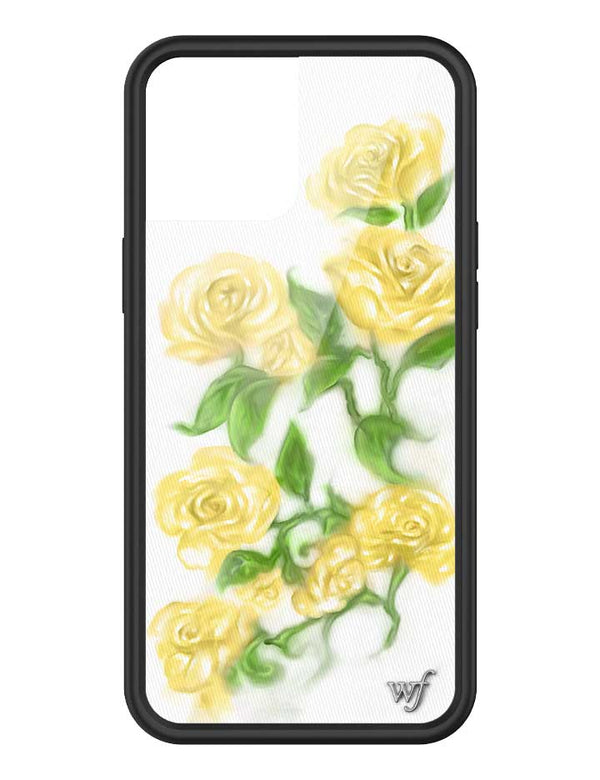 Wildflower iPhone case 12 Pro Max Yellow Roses Flowers Yellow Cute