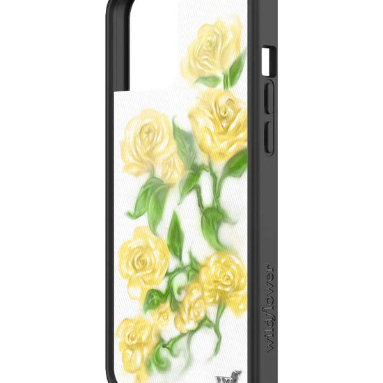 Wildflower iPhone case 12 Pro Max Yellow Roses Flowers Yellow Cute