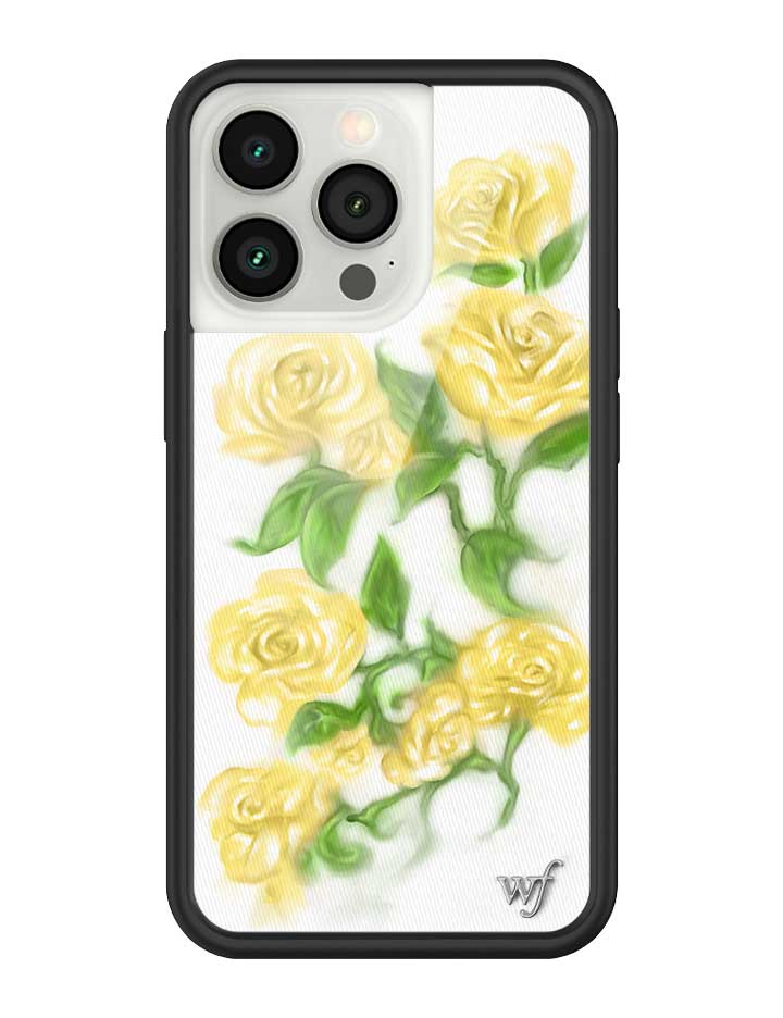 Wildflower iPhone case 13 Pro Yellow Roses Flowers Yellow Cute