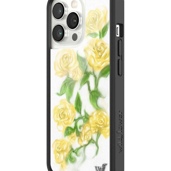 Wildflower iPhone case 13 Pro Yellow Roses Flowers Yellow Cute