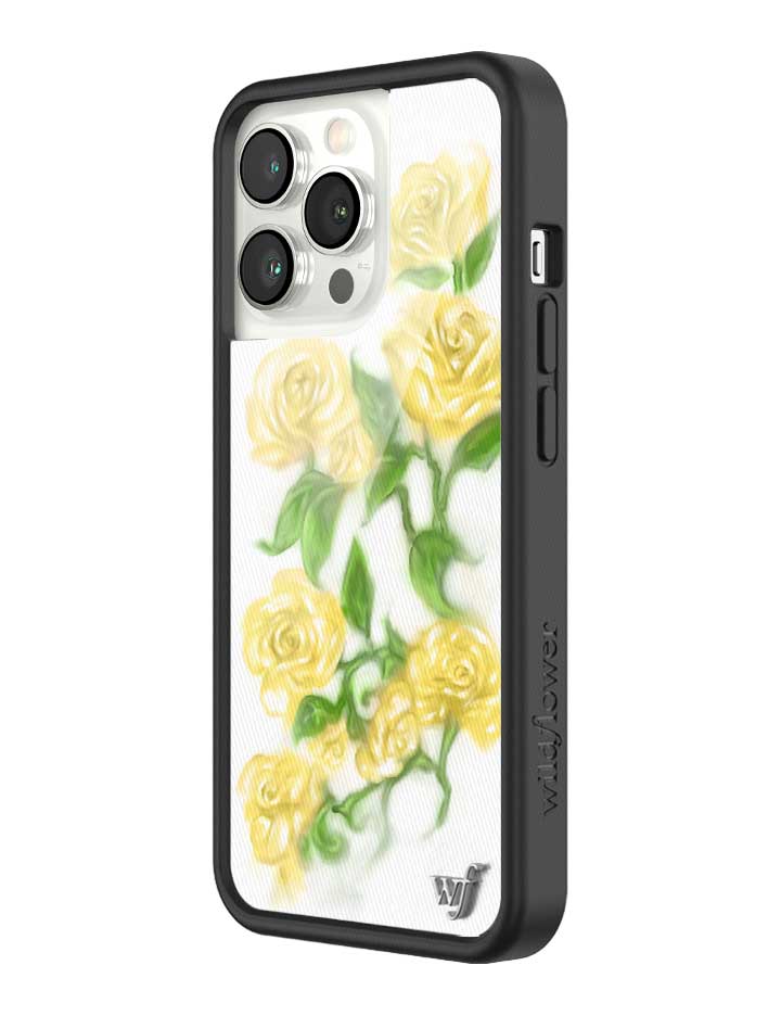Wildflower iPhone case 13 Pro Yellow Roses Flowers Yellow Cute