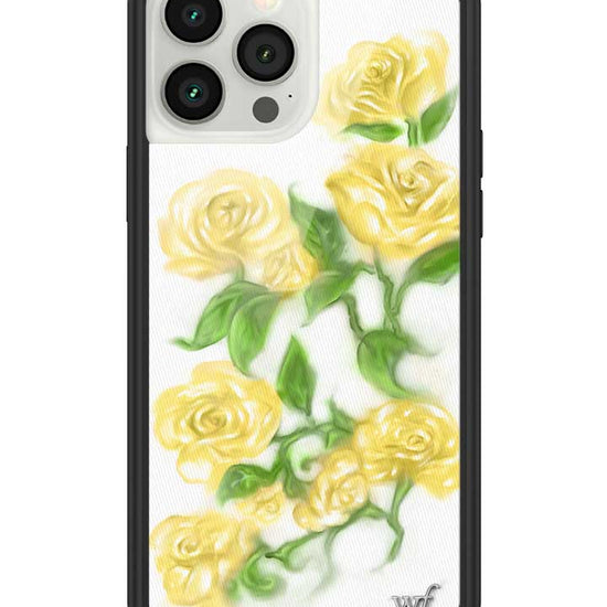 Wildflower iPhone case 13 Pro Max Yellow Roses Flowers Yellow Cute