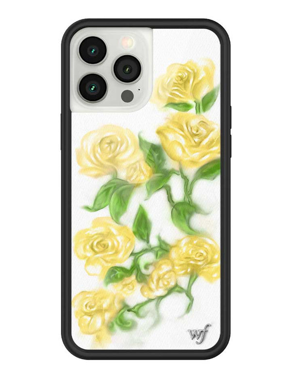 Wildflower iPhone case 13 Pro Max Yellow Roses Flowers Yellow Cute