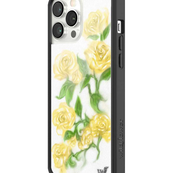 Wildflower iPhone case 13 Pro Max Yellow Roses Flowers Yellow Cute