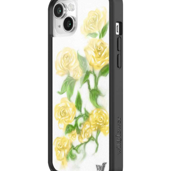 Wildflower iPhone case 14 Yellow Roses Flowers Yellow Cute