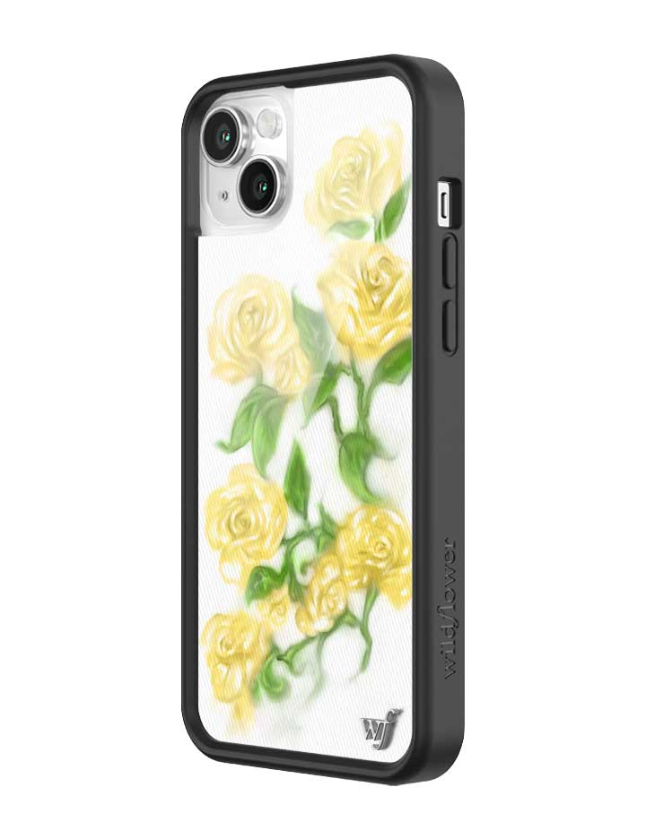 Wildflower iPhone case 14 Yellow Roses Flowers Yellow Cute