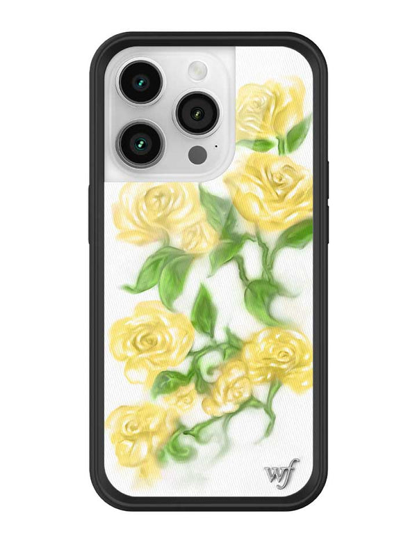 Wildflower iPhone case 14 Pro Yellow Roses Flowers Yellow Cute
