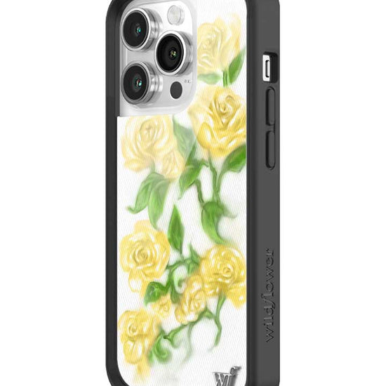 Wildflower iPhone case 14 Pro Yellow Roses Flowers Yellow Cute