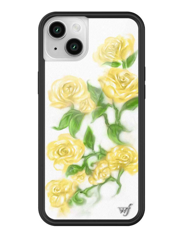 Wildflower iPhone case 14 Plus Yellow Roses Flowers Yellow Cute