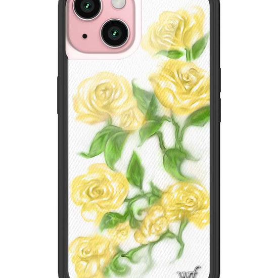 Wildflower iPhone case 15 Yellow Roses Flowers Yellow Cute