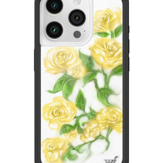 Wildflower iPhone case 15 Pro Yellow Roses Flowers Yellow Cute