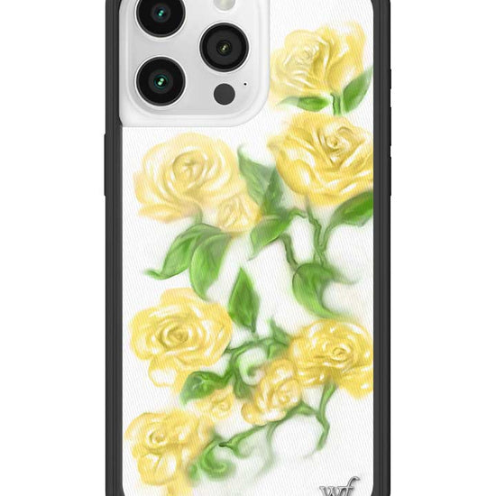Wildflower iPhone case 15 Pro Max Yellow Roses Flowers Yellow Cute