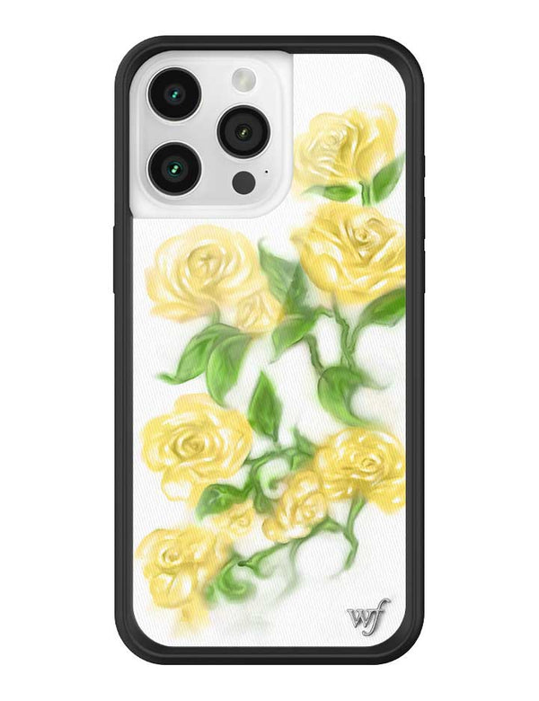 Wildflower iPhone case 15 Pro Max Yellow Roses Flowers Yellow Cute