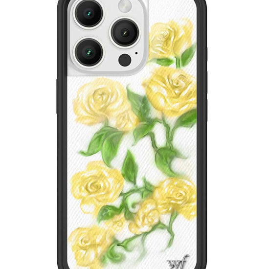 Wildflower iPhone case 16 Pro Yellow Roses Flowers Yellow Cute