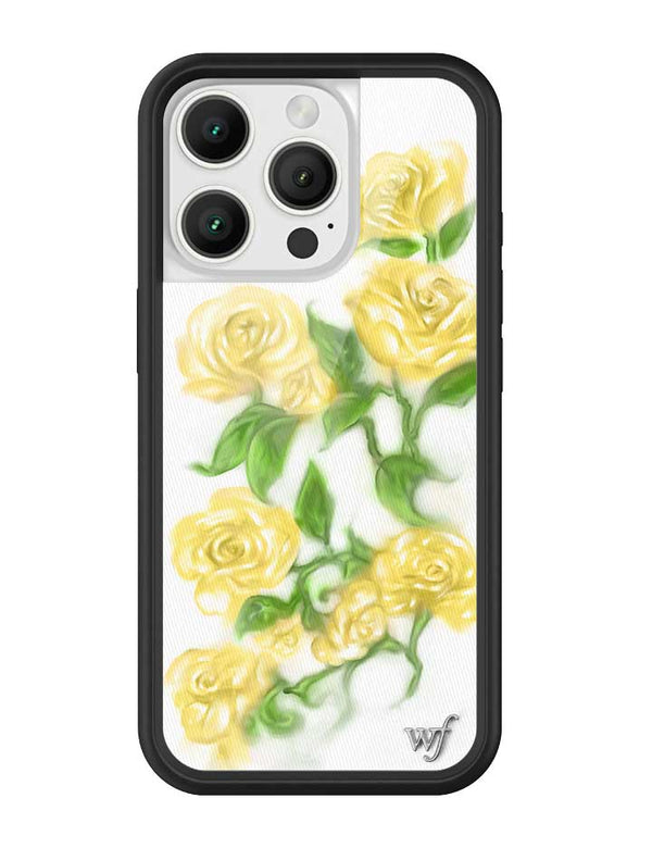 Wildflower iPhone case 16 Pro Yellow Roses Flowers Yellow Cute